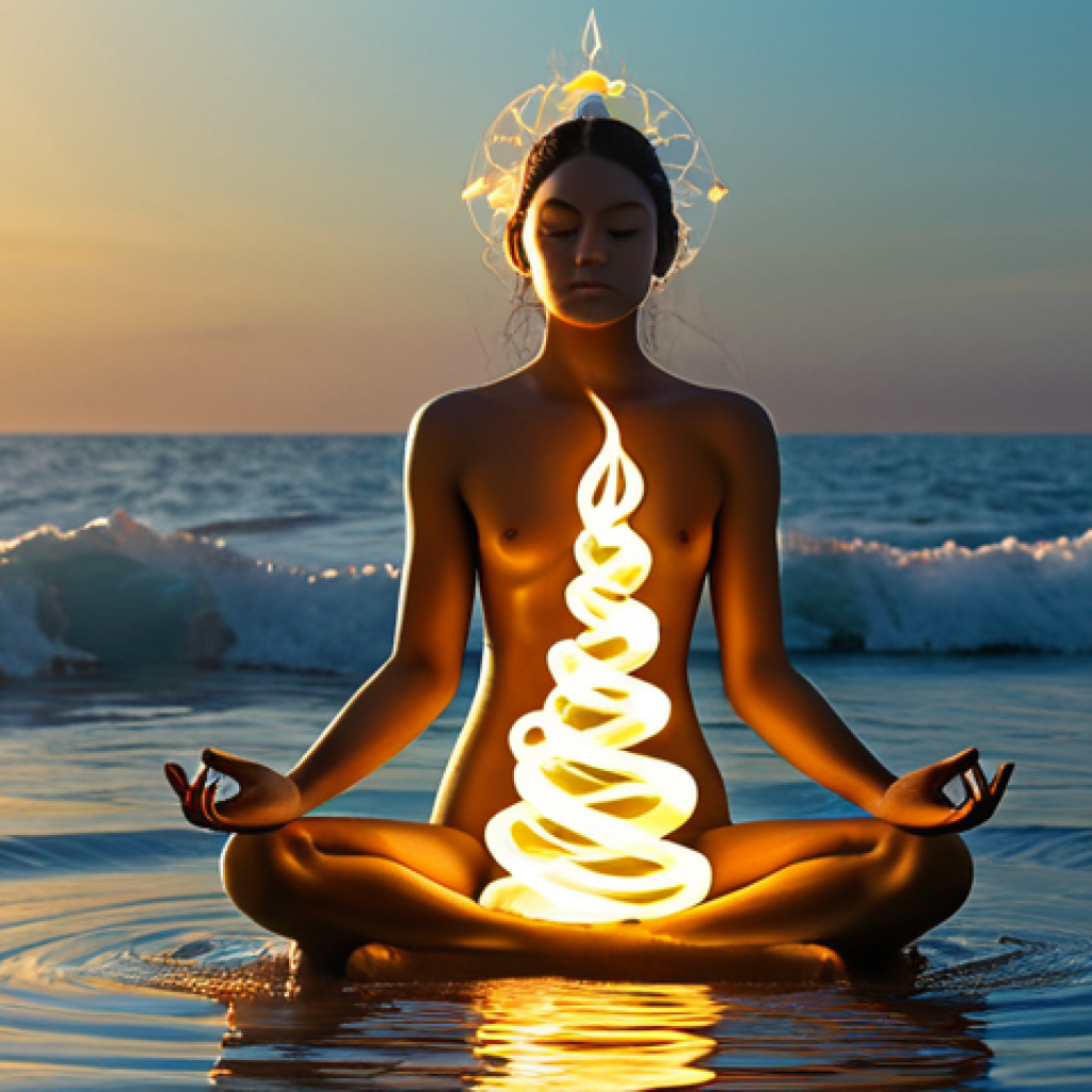 지속 가능한 영감의 개인적 발전 기여 - The Inner Lighthouse of Purpose**
A powerful, introspective image of a gender-neutral figure in a d...